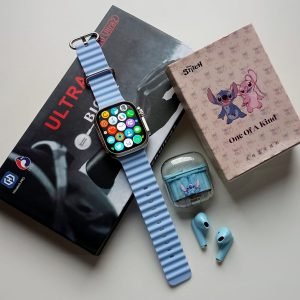 KIT SMARTWATCH T10 ULTRA 2 BIG + FONE DE OUVIDO DISNEY AZUL 1